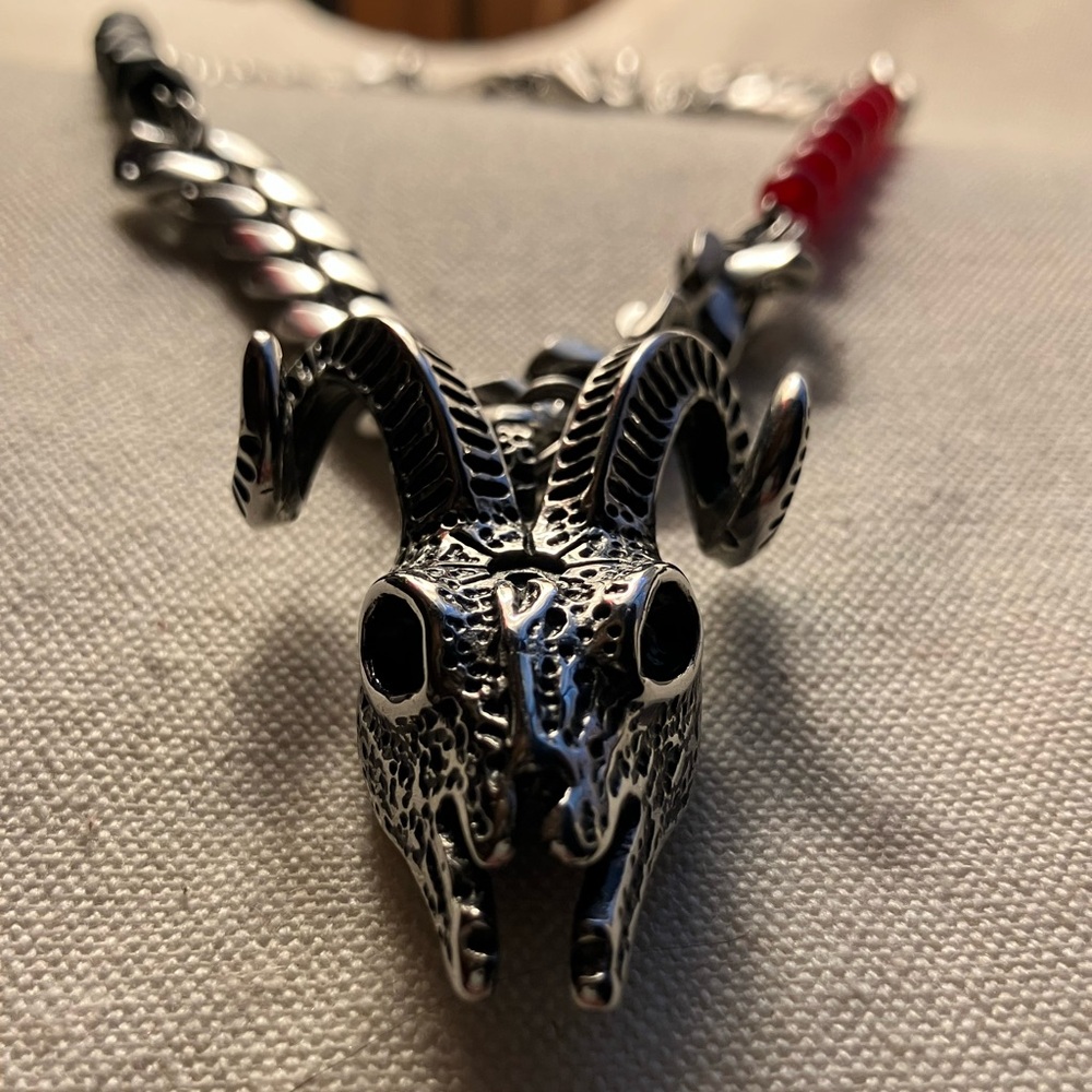 Gothic Goat skull Necklace